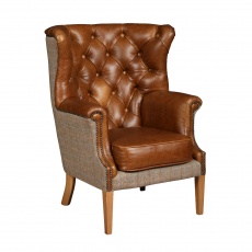 Winchester Chair  - Hunting Lodge Harris Tweed - Fast Track Delivery