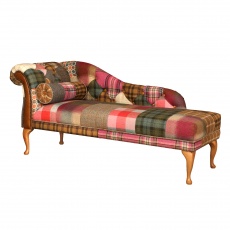 Chester Chaise - (Patchwork Button Back L/Hand Facing) Inc -  Bolster Cushion Inc - Fast Track