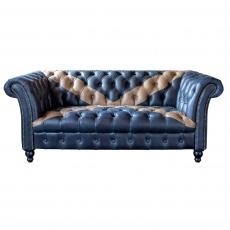 Chester Saltire 2 Seater Leather Sofa - To Order