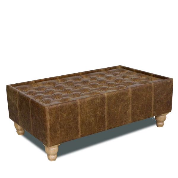 vintage Buttoned Top Coffee Table - Rectangle