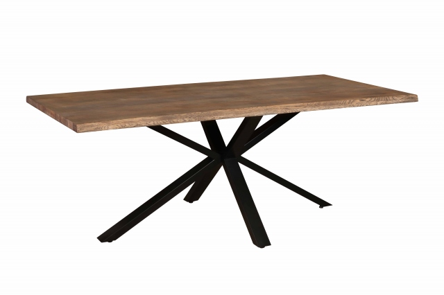 Carlton Modena Table - (Charcoal Oiled Finish) with Spider metal leg -1.5m