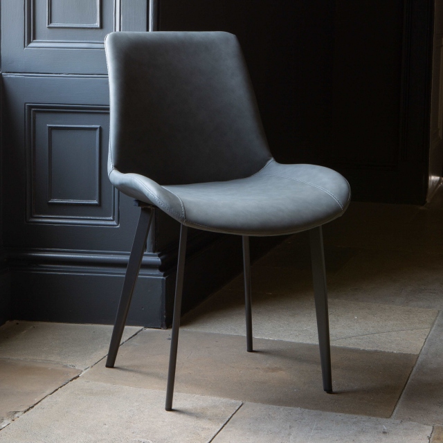 Carlton Kos Dining Chair - Grey PU (New 2024)