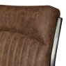 Carlton Hipster Retro Dining Chair in Vintage Brown Faux Leather