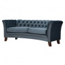 vintage Chelsea Curved Sofa 4 Seater