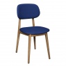 Carlton Bari Dining Chair - Upholstered seat and back - Marine Blue