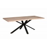 Carlton Modena Table - (Grey Oiled Finish) with Spider metal leg -1.5m