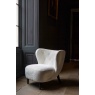 Carlton Navagio Upholstered Chair in Ivory Chenille Fabric with Black Wenge Legs (New 2024)