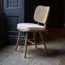 Carlton Kinsey Dining Chair with Upholstered Seat Pad - Natural Linen