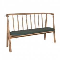 Andersson Kingham Bench with Upholstered Seat with White Oil Finish