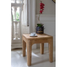 Toba - Arch Lamp Table in Recycled Teak - Natural Rustic Finish