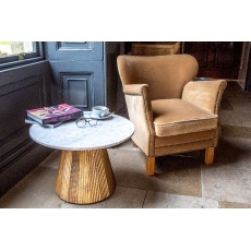 Dean Chair in Butterscotch Velvet Grade-1 Fabric