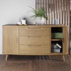 Tambour Grey Sideboard