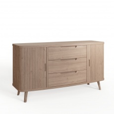 Tambour Grey Sideboard