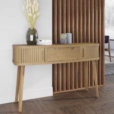 Tambour Grey Console Table