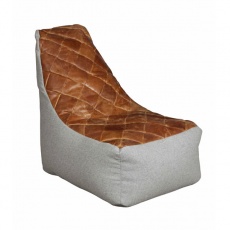 Bean Bag Pod Chair in Brown Cerato Leather