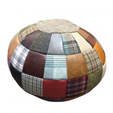 Beach Ball Bean Bag Leather Mix & Wool Mix