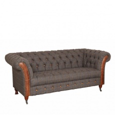 Chester Club 2 Seater Sofa - Moreland Harris Tweed - Fast Track Delivery