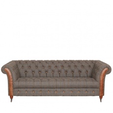 Chester Club 3 Seater Sofa -Moreland Harris Tweed - Made To Order