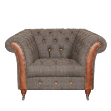 Chester Club Chair - Moreland Harris Tweed - Made To Order