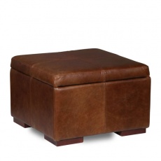 Classic Vintage Square Storage Footstool 60x60