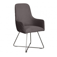 Utah Chair in Steel Plush (Stock Line)