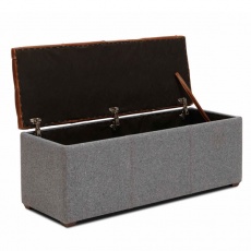 Cube Storage Bench with Buttoned Top