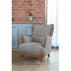 Ellis Snug Chair - Hunting Lodge Harris Tweed - Fast Track Delivery