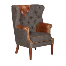 Kensington Chair - Moreland Harris Tweed - Fast Track Delivery