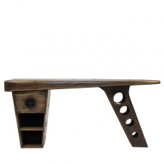 Aviator Half Wing Desk in Vintage Jet Brass