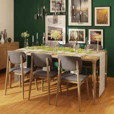 Holcot Dining Large Table - Grey Finish