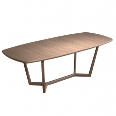 Holcot Oval Extending Dining Table - Grey Finish