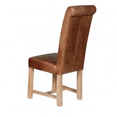 Rollback Chair with Cerato Brown Leather