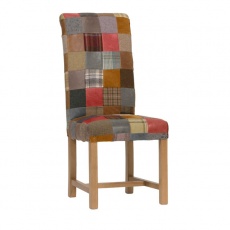Rollback Patchwork Chair Leather Mix & Wool Mix (Stock Line)