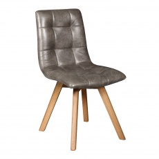Allegro - Chair Amalfi Grey Leather (Stock Line)