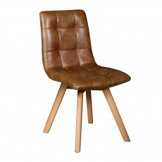 Allegro - Chair Amalfi Brown Leather (Stock Line)