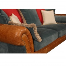 Brompton 3 Seater Sofa Fast Track - Manolo + 3L Leather