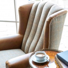 Fluted Wing Armchair - Hunting Lodge Harris Tweed (Fast Track)
