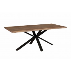 Modena Table - (Charcoal Oiled Finish) with Spider metal leg -1.5m