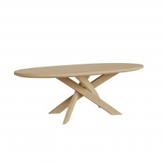 Andersson - Oval Pedestal Table - Wooden Spider Base - (New 2023)