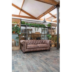 Gotti Club 3 Seater - (Espresso Leather)
