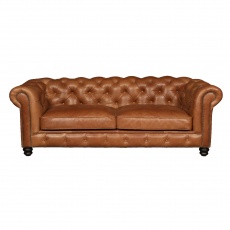 Gotti Club 3 Seater - Fast Track (Brown Tan Leather)