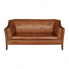 Malone Large 2 Seater - Fast Track (Brown Tan Leather)