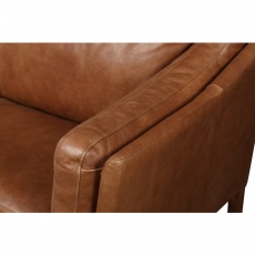 Malone Large 2 Seater - Fast Track (Brown Tan Leather)