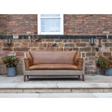 Malone Large 2 Seater - HTW & Brown Tan Leather - Fast Track