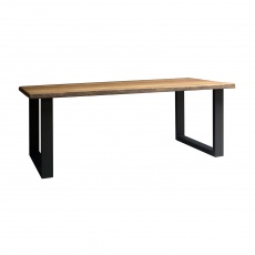 Java Sleeper Wood  - 200cm Rectangular Dining Table with U Leg