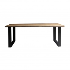 Java Sleeper Wood  - 200cm Rectangular Dining Table with U Leg