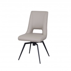 Venice Collection - Parma Upholstered Chair - Now with Swivel Action - Truffle PU - (New 2024)