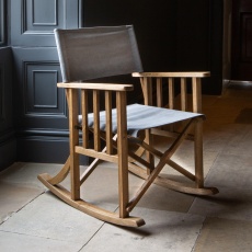 Howley - Directors Oak Framed Rocker Chair
