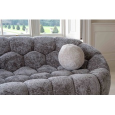 Aero Bubble Sofa with Cushion in Grey Chenille