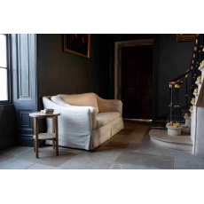Carlo (Malone) Large 2 Seater Sofa in Beige Linen Fabric as Loose Cover